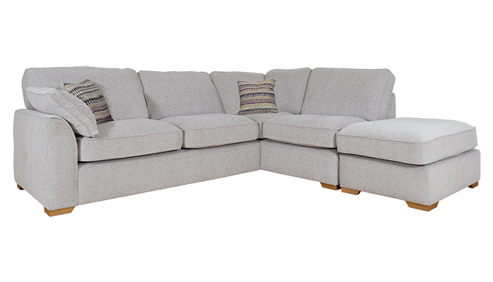 Beige Corner Sofa with Chaise